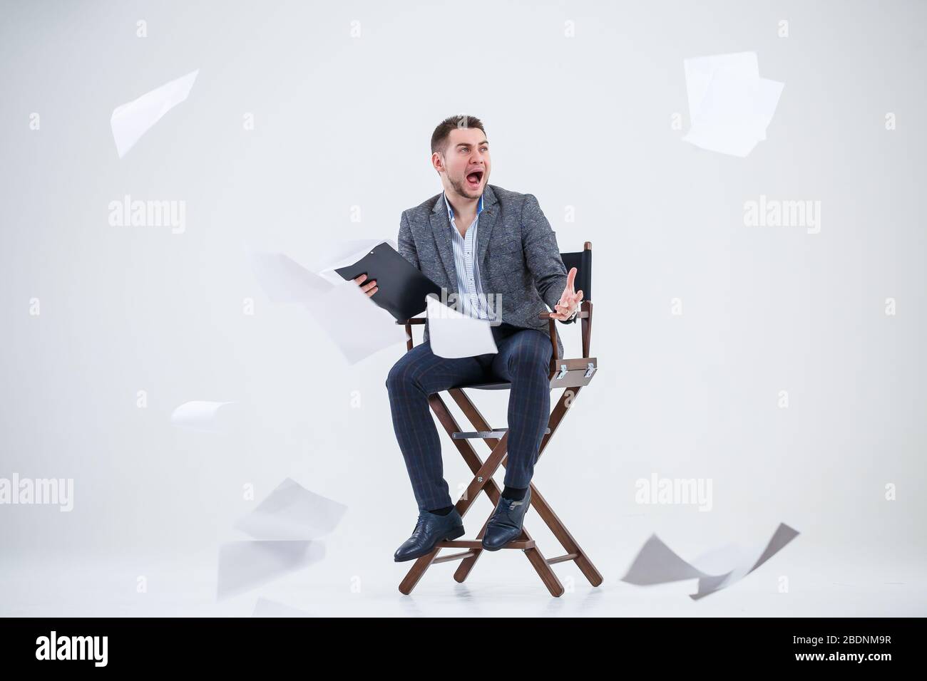 Man Throwing Chair High Resolution Stock Photography and Images Alamy