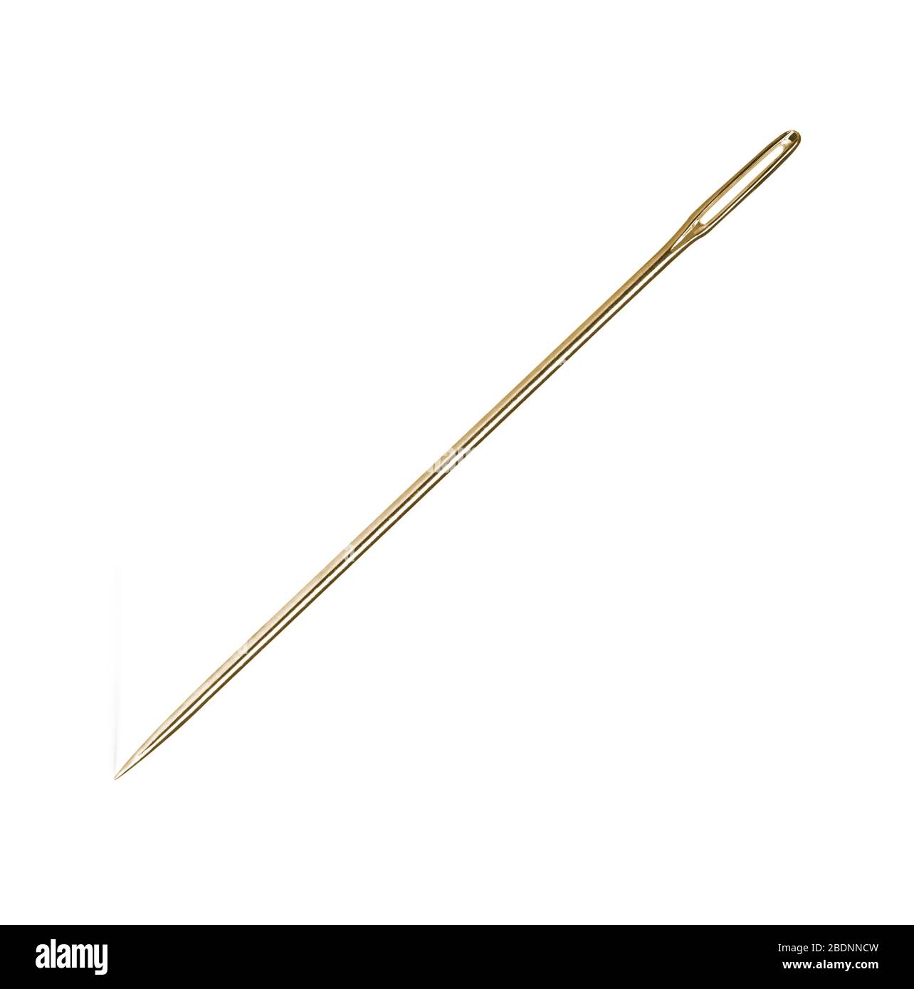 needle for sewing close-up on white background Stock Photo