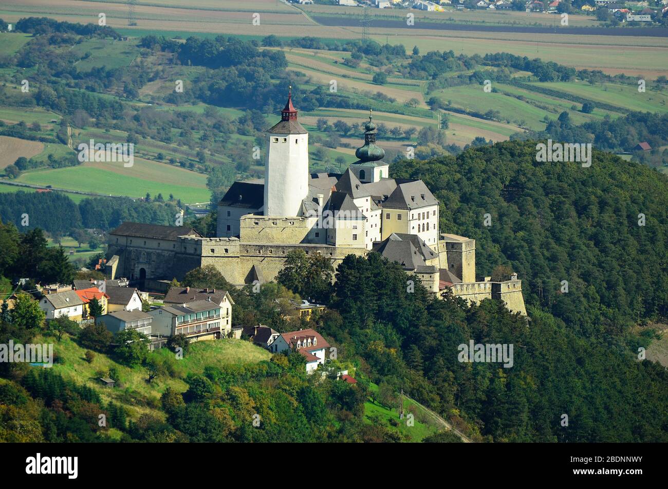 Forchtenstein, Austria - castle Forchtenstein in Burgenland, includes a museum and is place for different exhibitions and events Stock Photo