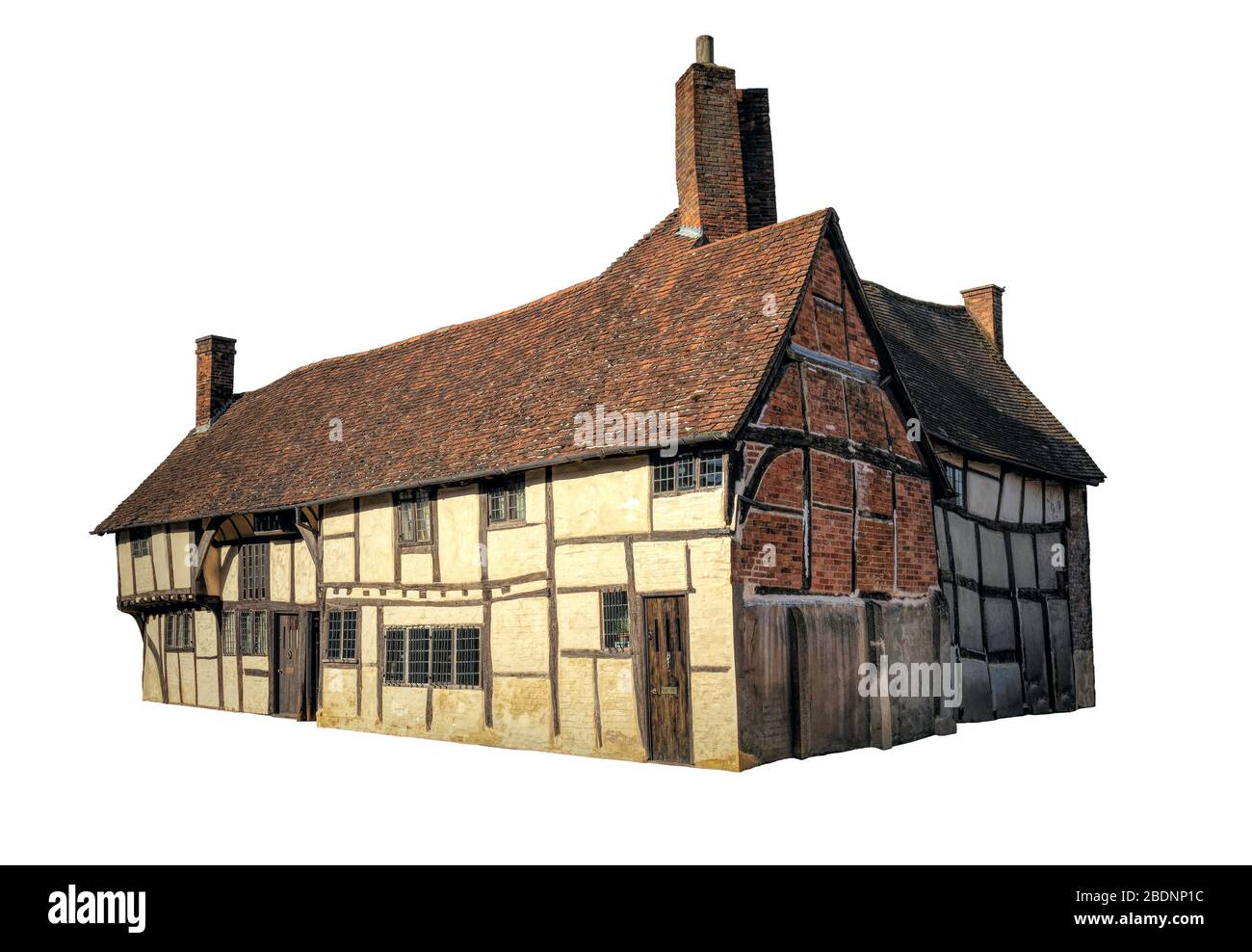 Cut-out Tudor period cottage, England Stock Photo