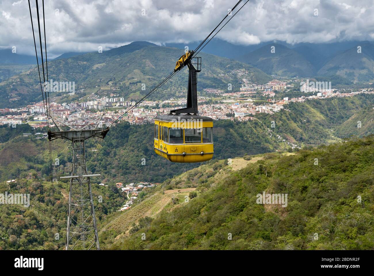Teleferico, worlds longst and highest cable car, Merida, Venezuela, South America, America Stock Photo