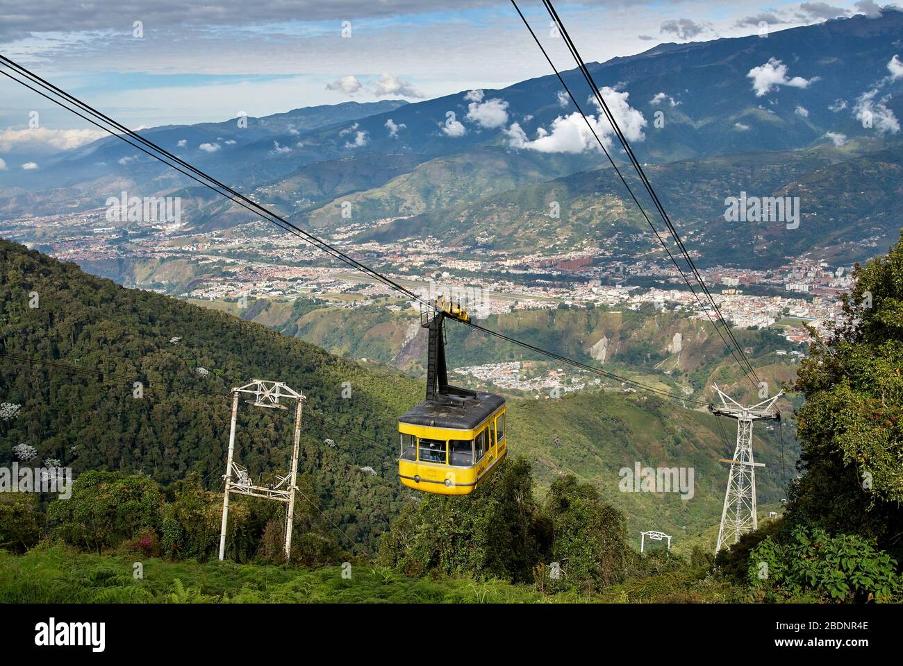 Teleferico, worlds longst and highest cable car, Merida, Venezuela, South America, America Stock Photo