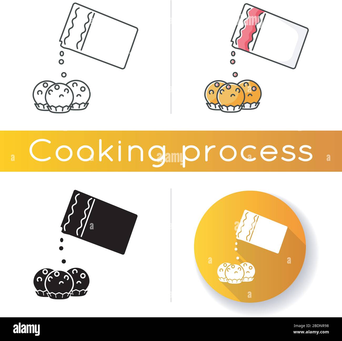 Candy making icon. Linear black and RGB color styles. Sweet dessert