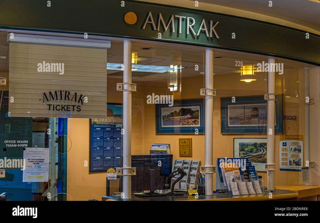 Amtrak Ticket Window Stock Photo Alamy