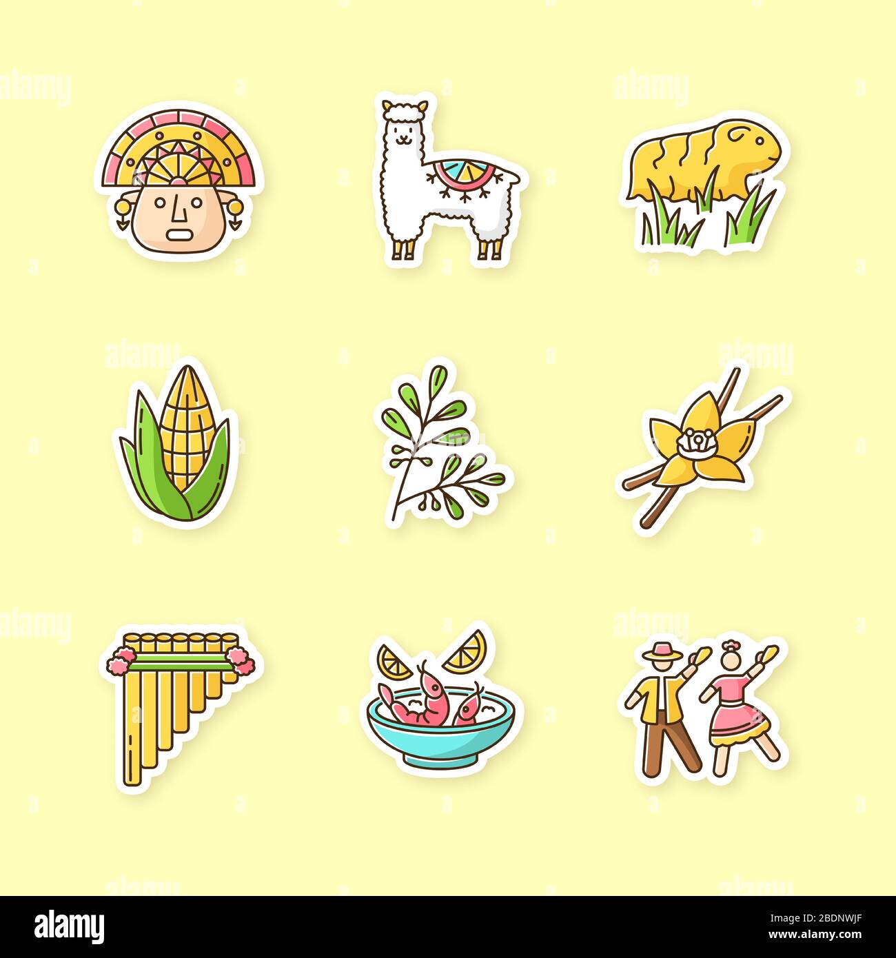 Incas Peru Alpaca Stock Vector Images Alamy