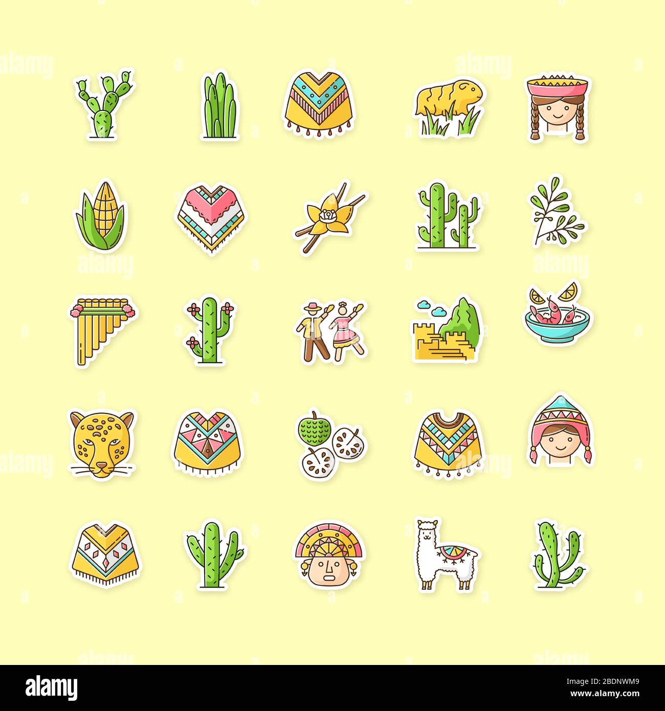 Incas Peru Alpaca Stock Vector Images Alamy