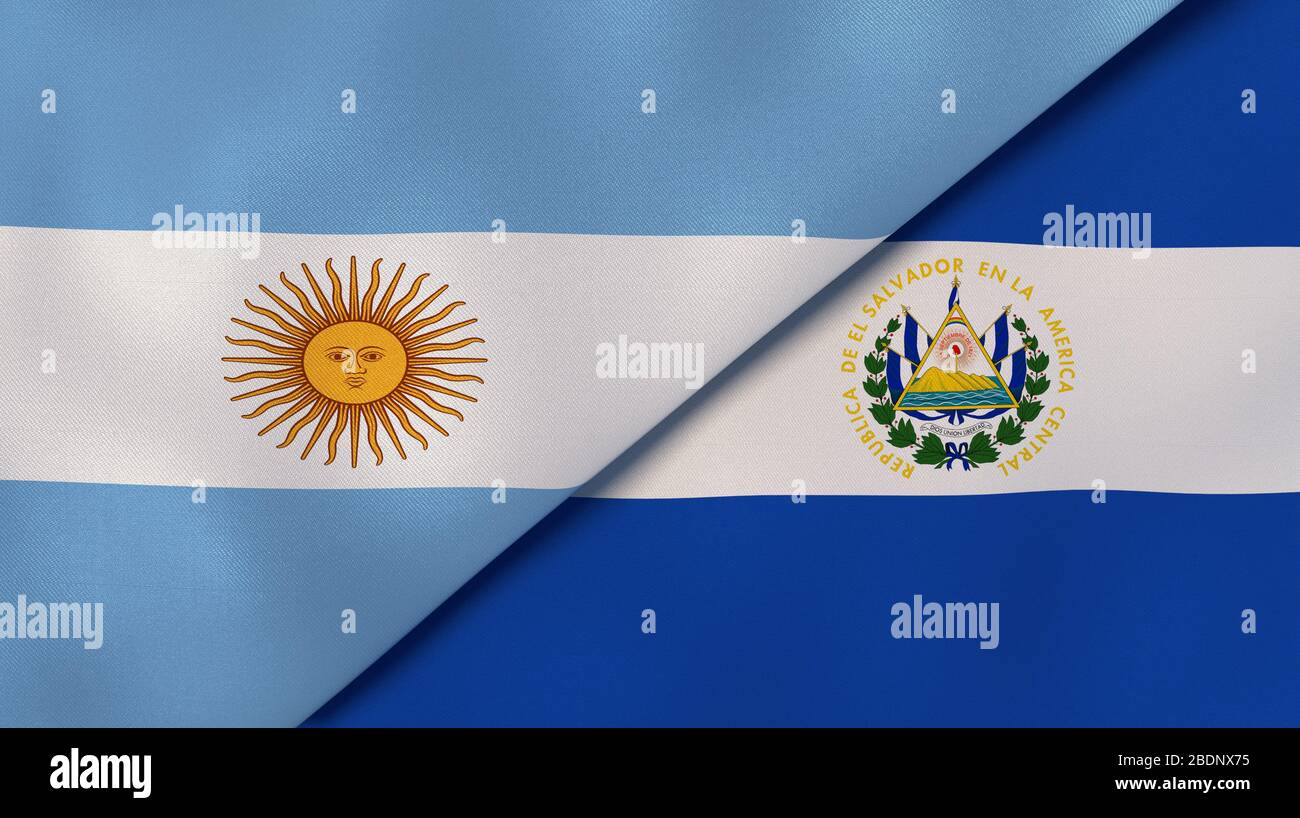 The flags of Argentina and El Salvador.😸 Descubra o fascinante universo