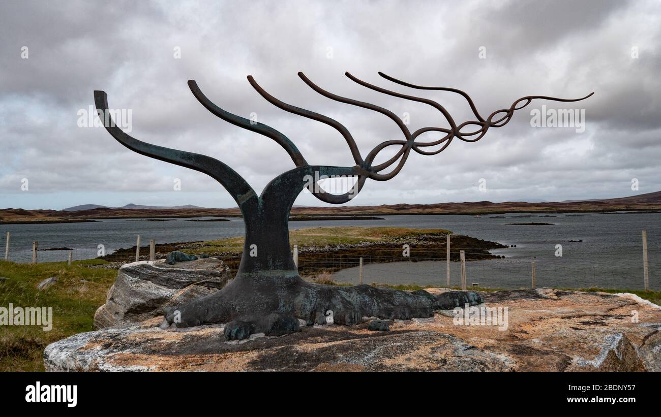 Sanctuary, a sculpture by Roddy Mathieson and part of Uist Sculpture
