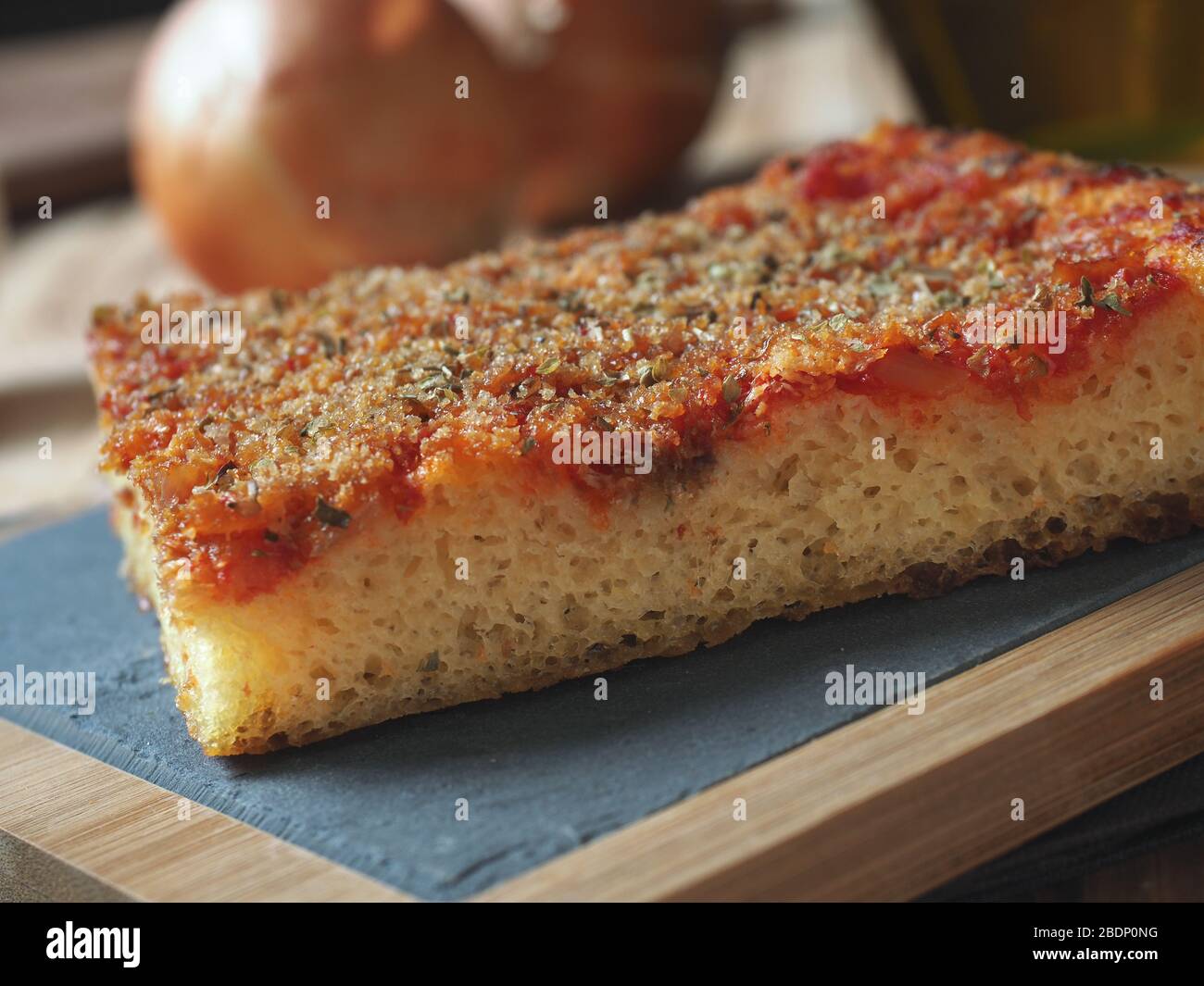 Sfincione (Sicilian Pizza)