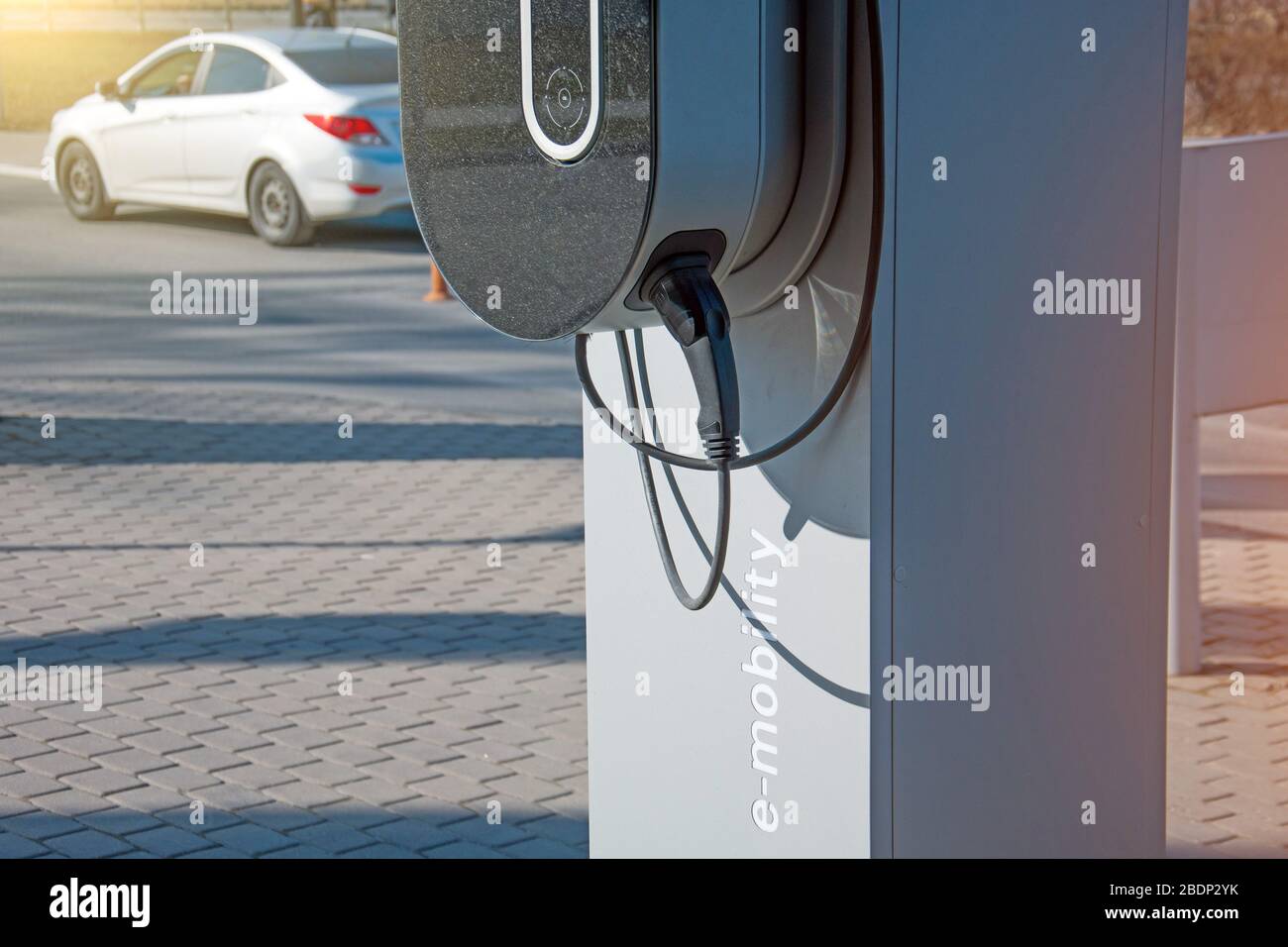 Refueling for electric cars emobility, the electric plug under voltage