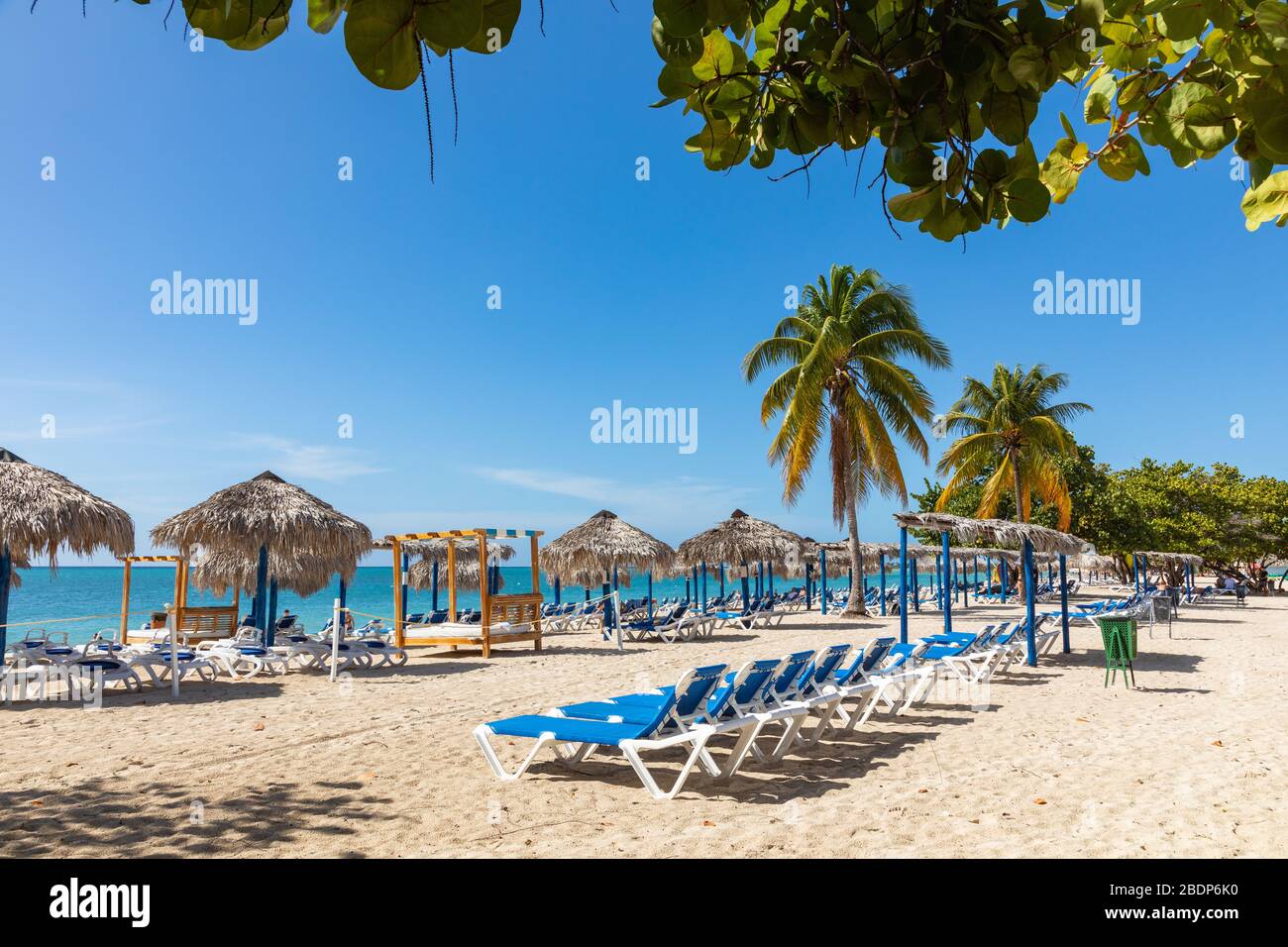 PLAYA ANCON, CUBA - DECEMBER 17, 2019:  View of a beach Playa Ancon near Trinidad, Cuba. Stock Photo
