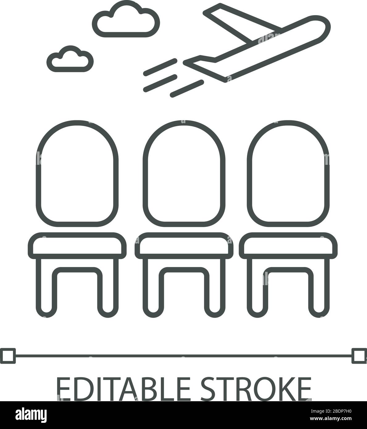 Airport lounge pixel perfect linear icon. Waiting lobby before airplane  departure. Thin line customizable illustration. Contour symbol. Vector  Stock Vector Image & Art - Alamy