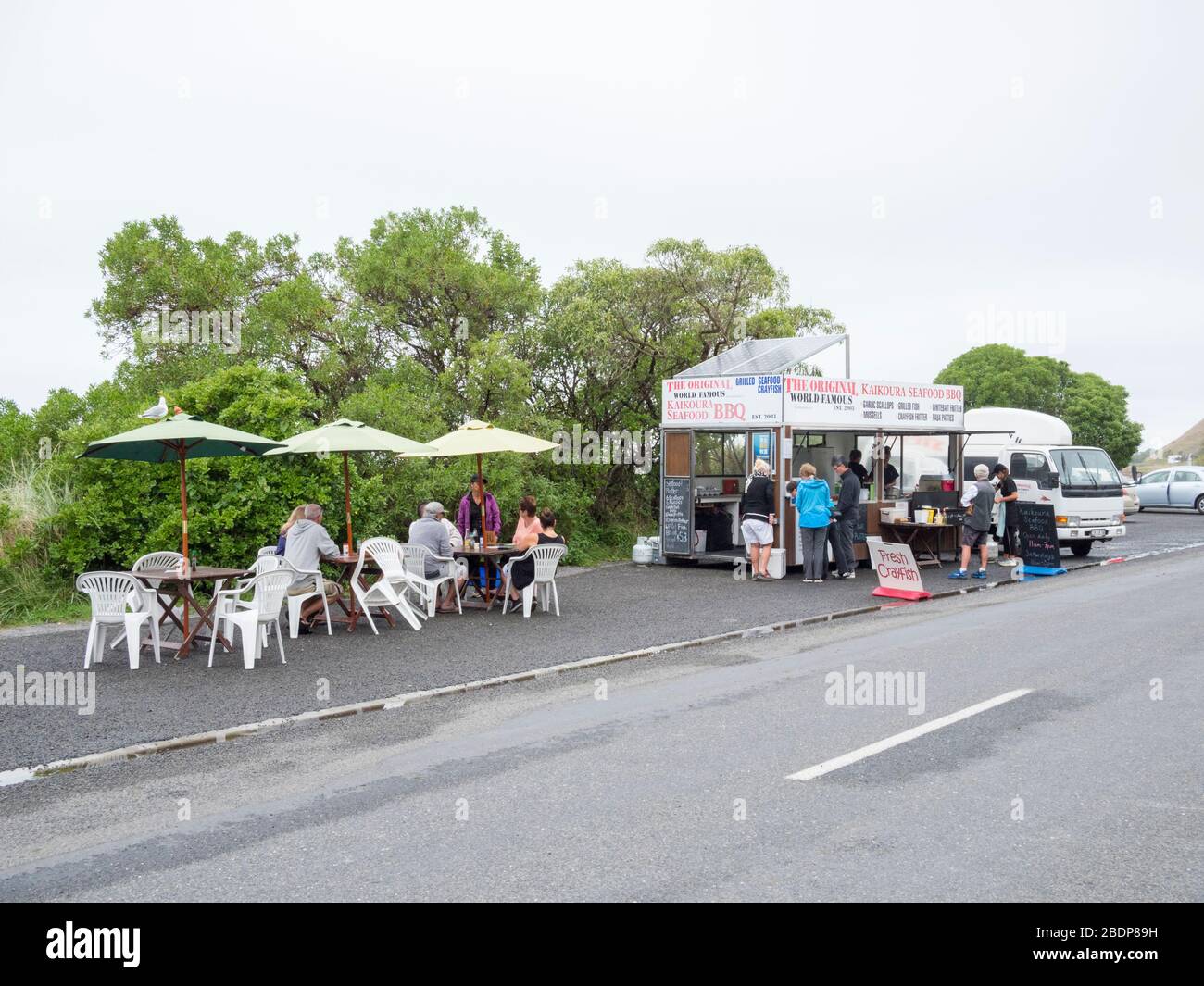 The original Kaikoura Seafood BBQ and restaurant selling seafood and