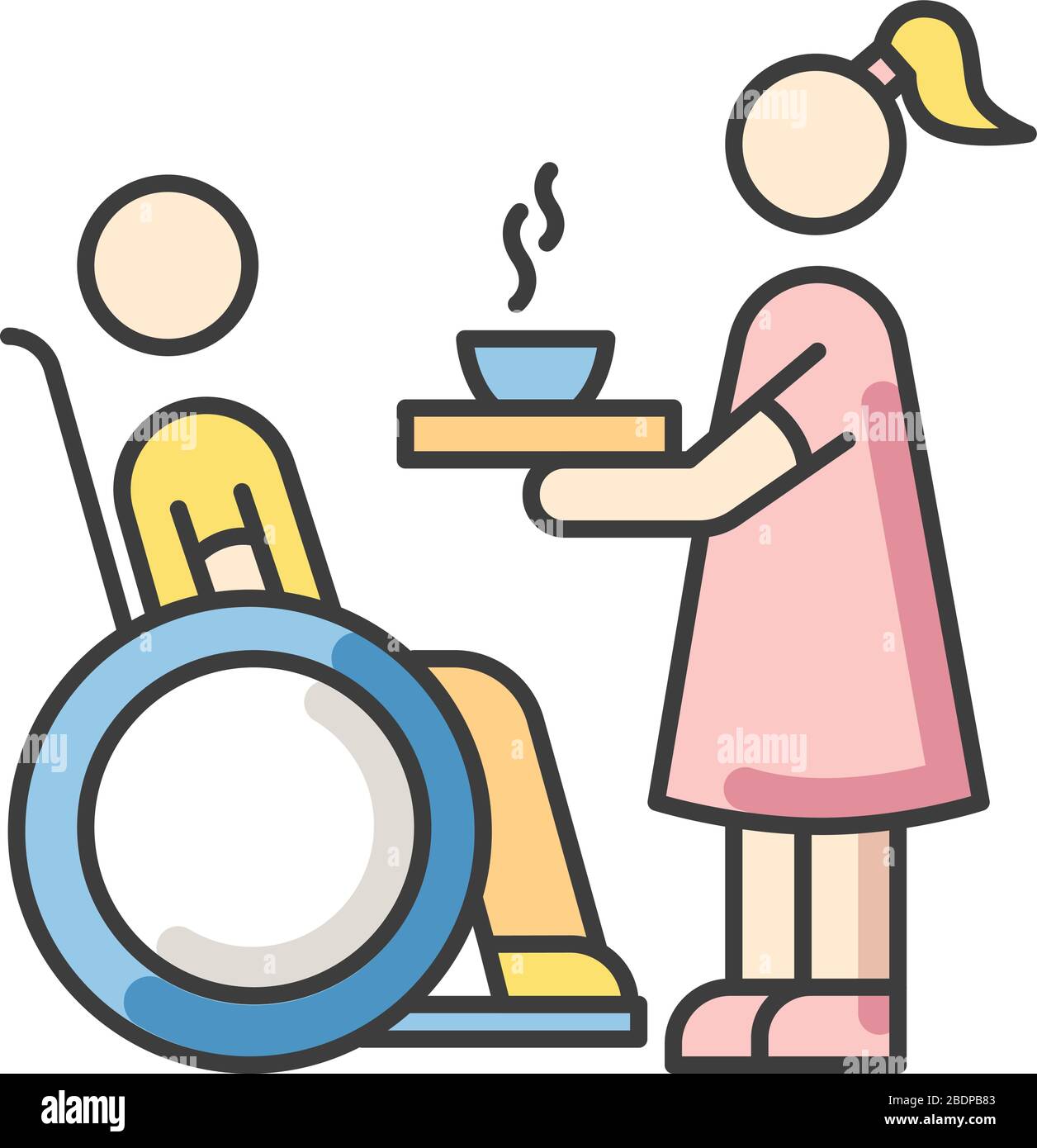 Old woman nurse feeding Cut Out Stock Images & Pictures Alamy