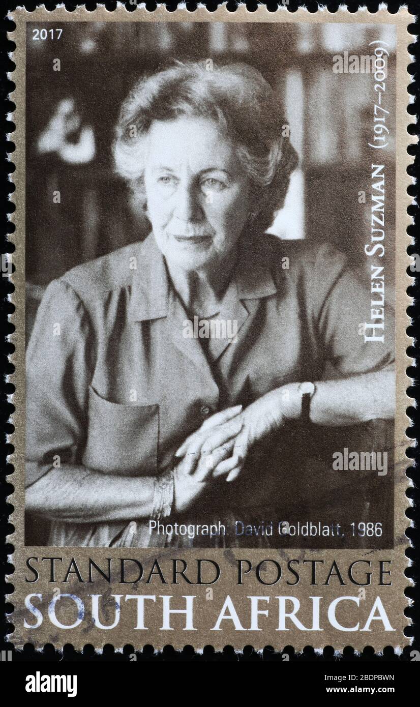 Anti-apartheid activist Helen Suzman on south african stamp Stock Photo
