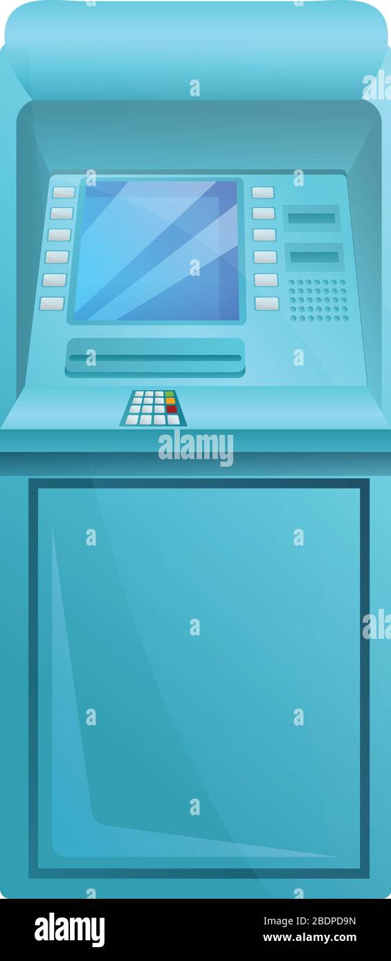 Withdraw atm machine icon. Cartoon of withdraw atm machine vector icon ...