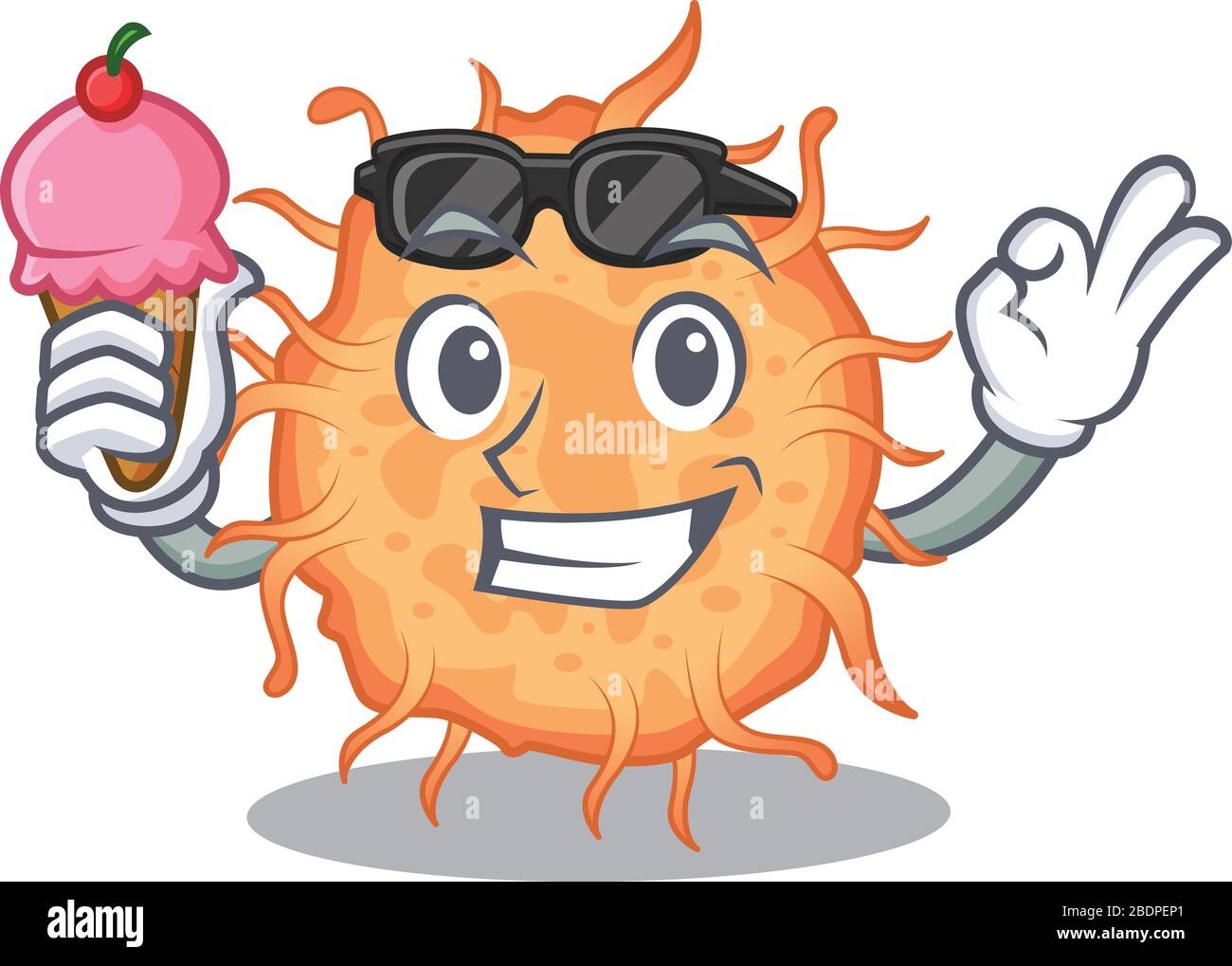 Cartoon design concept of bacteria endospore having an ice cream Stock Vector Image & Art Alamy