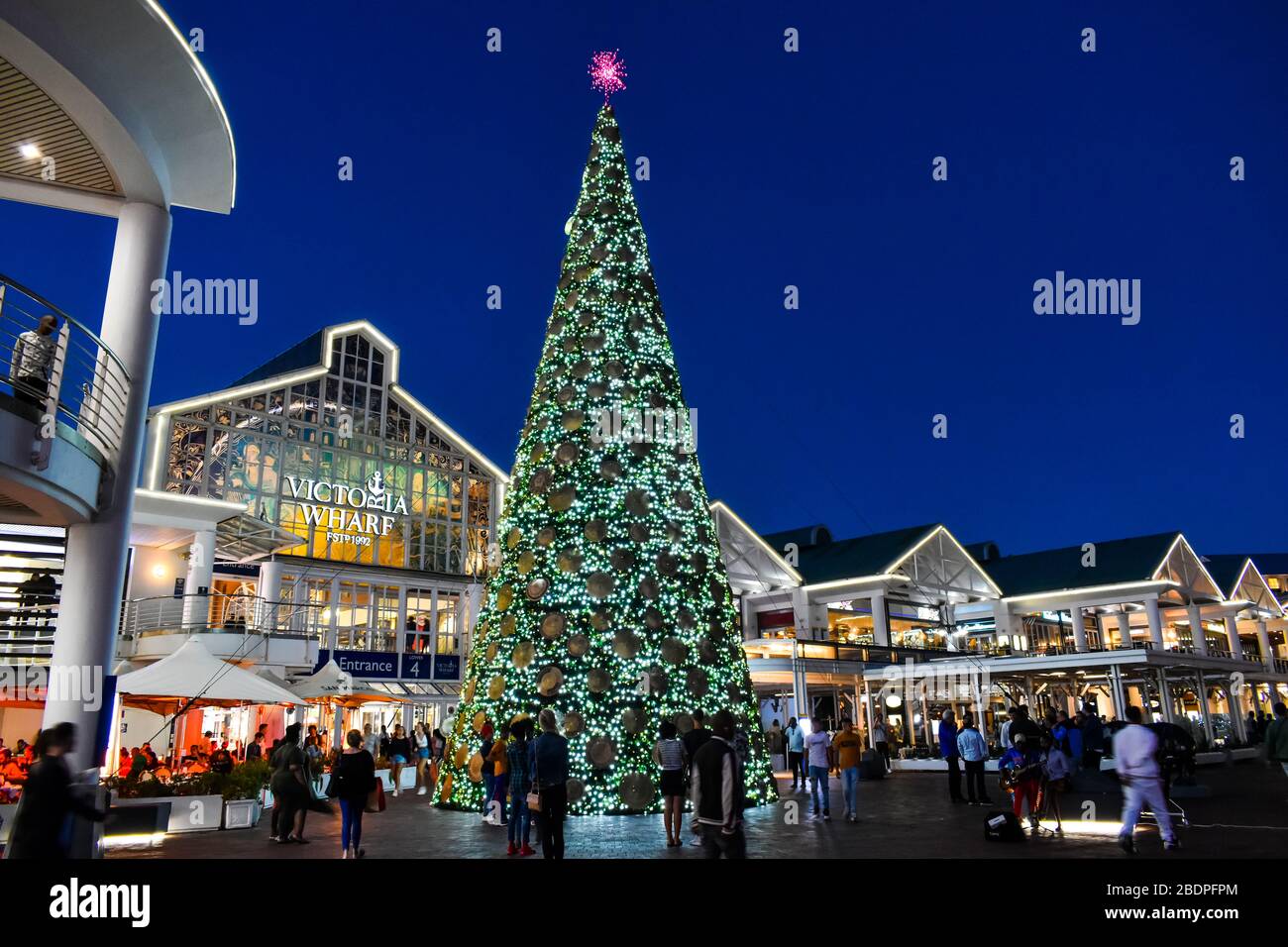 Christmas tree in the city centre Stock Photo