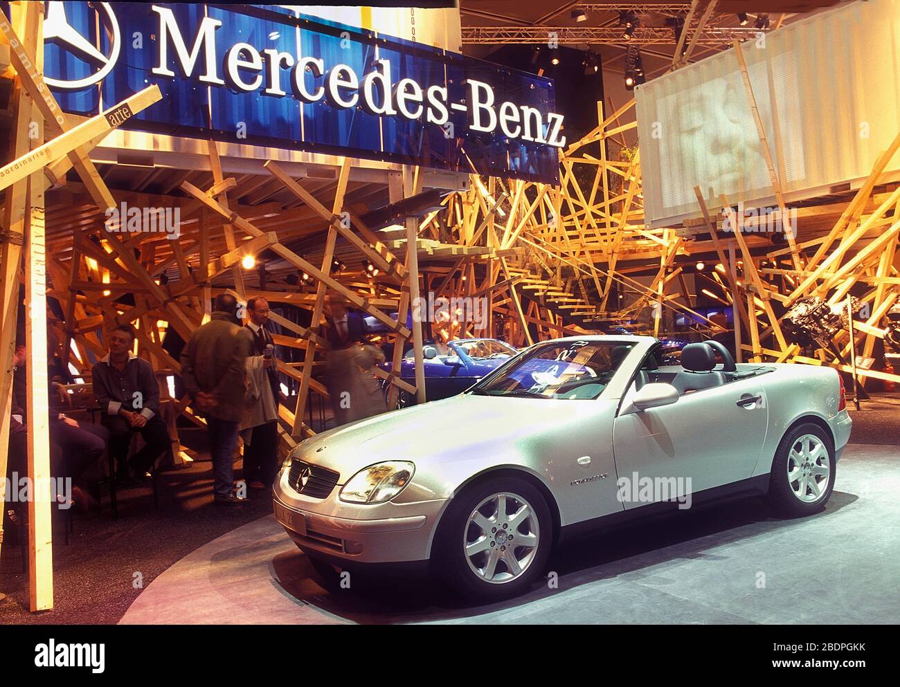 Mercedes-Benz SLK on the stand at the 1996 Turin Auto Show Stock Photo