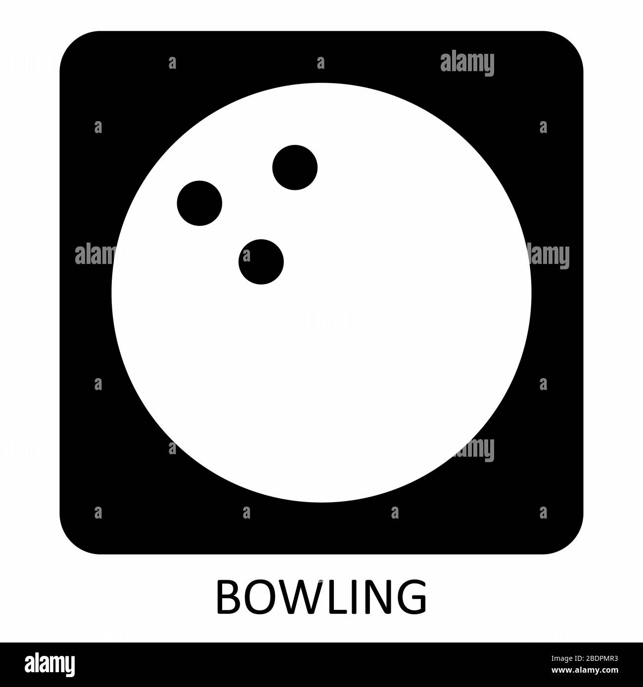 Bowling Ball icon illustration Stock Vector