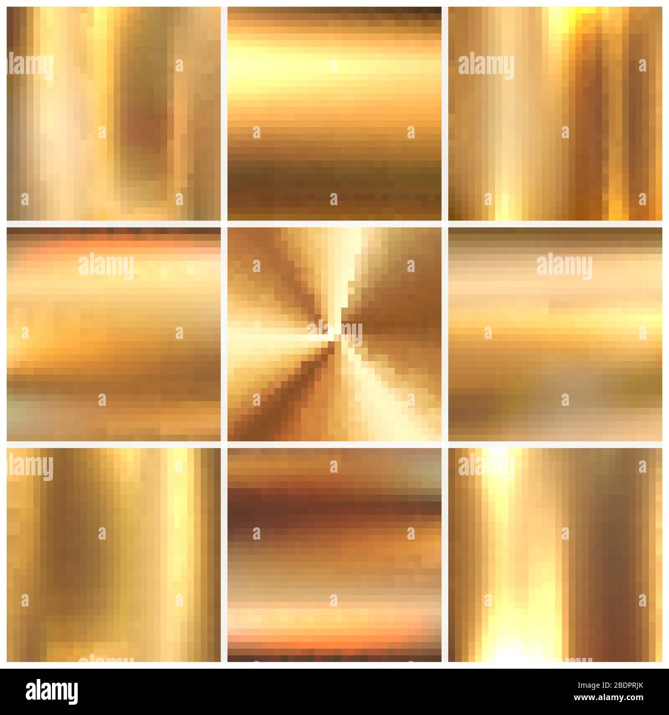 Realistic brushed metal textures set. Polished stainless steel