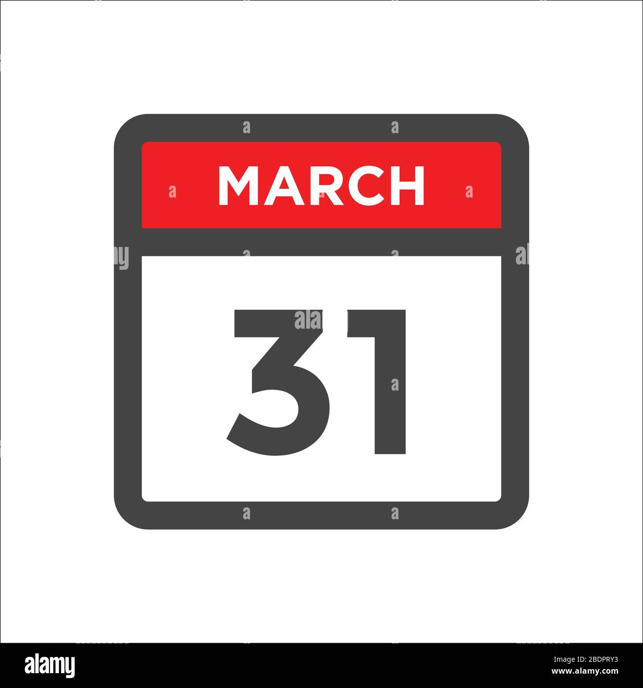 March 31 calendar icon day of month Stock Vector Image & Art Alamy