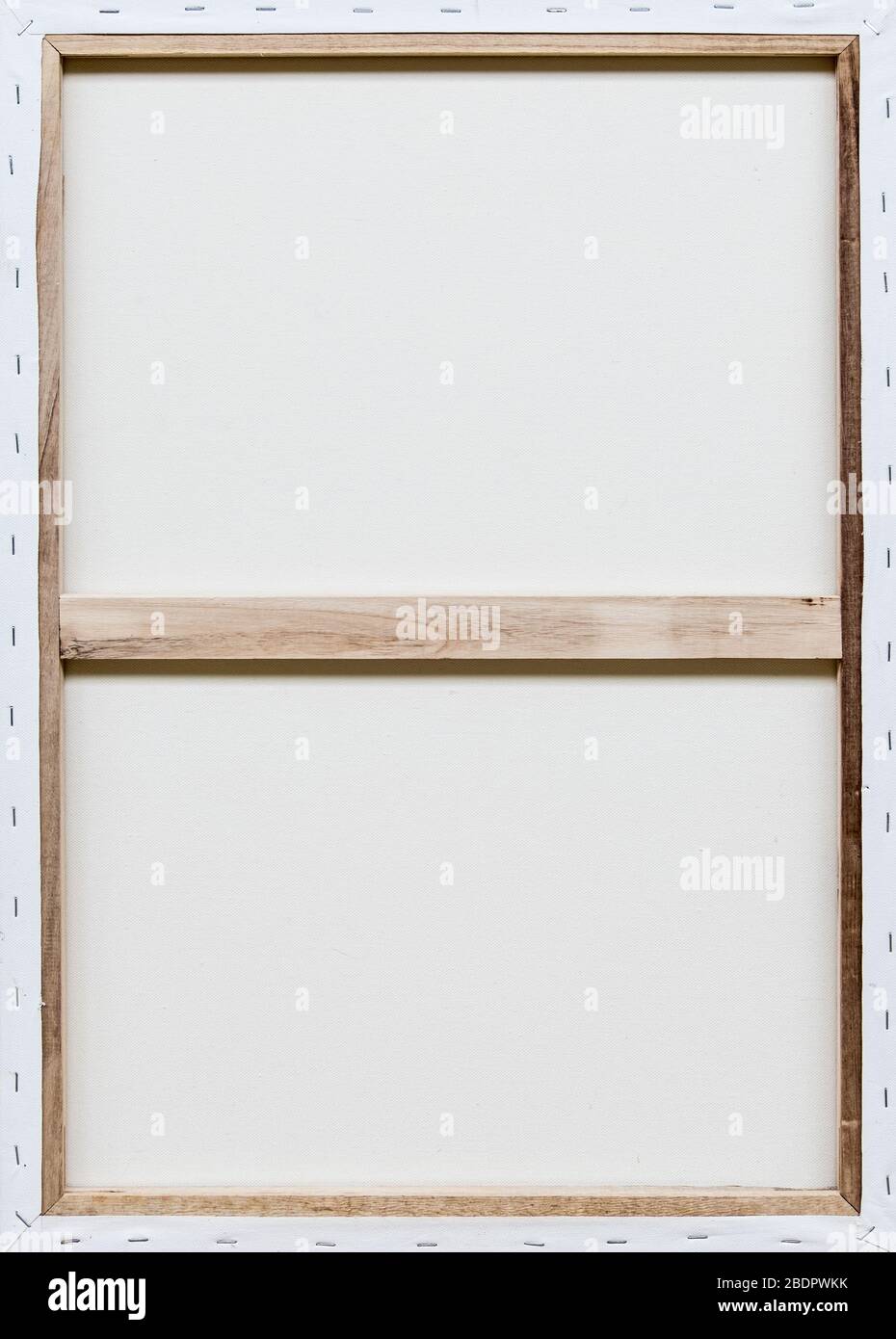 Back side of the canvas frame for acrylic painting in the art class