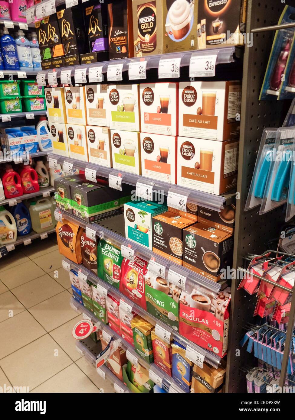 Coffee in a grocery store Stock Photo Alamy