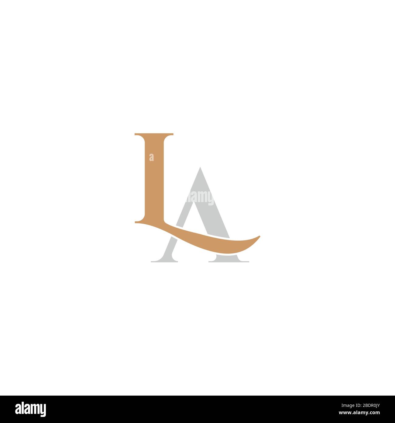Initial letter la logo or al logo vector design template Stock Vector