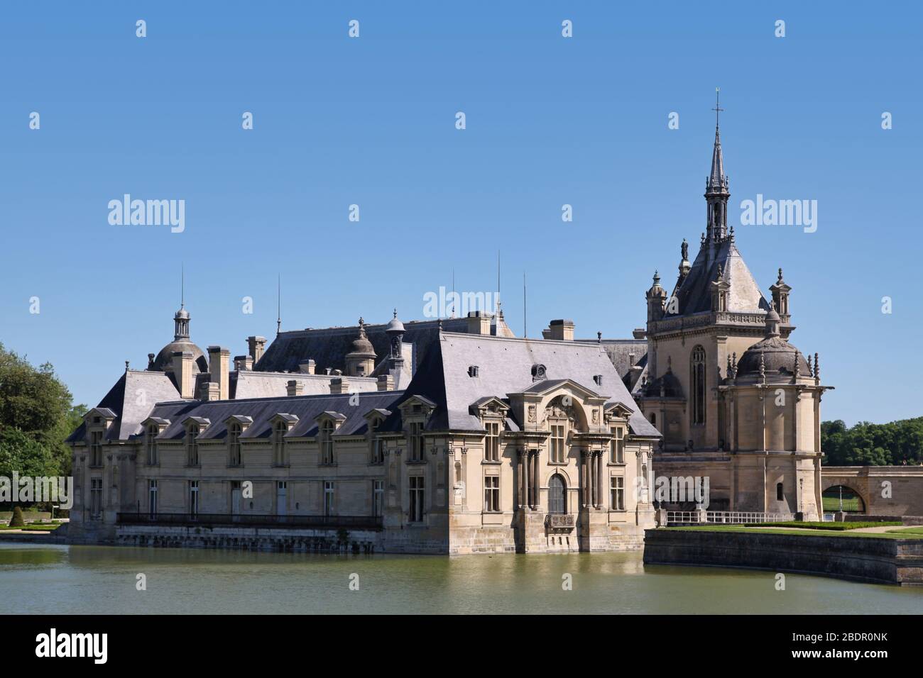 Chantilly, France - May 26 2012: Château de Chantilly in the department of Oise in Hauts-de-France. Stock Photo