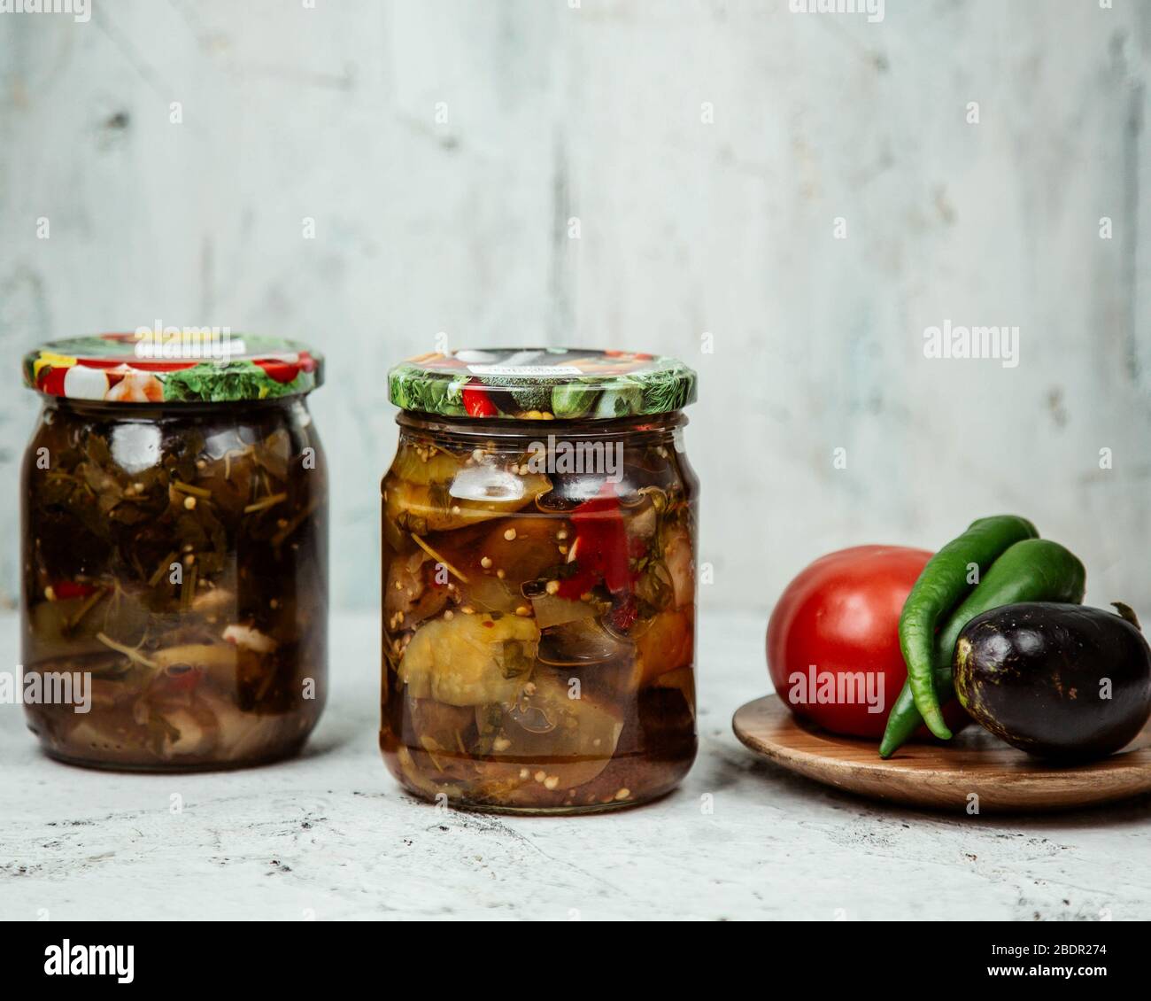 homemade pickles in a jar Stock Photo Alamy