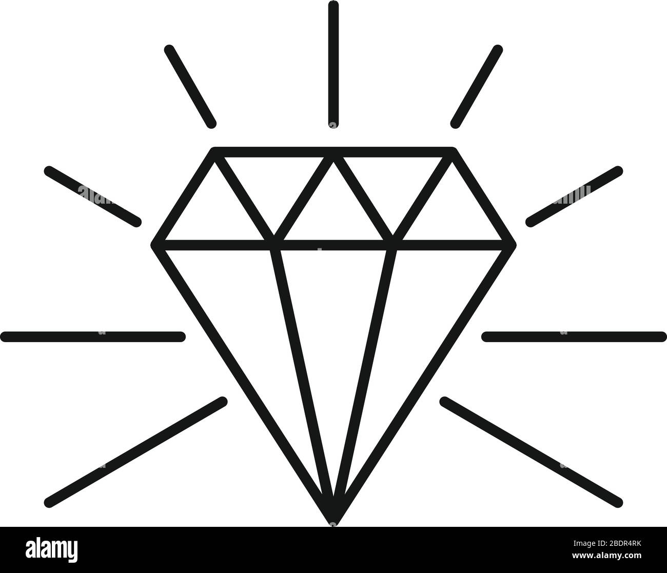 Diamond startup icon. Outline diamond startup vector icon for web ...