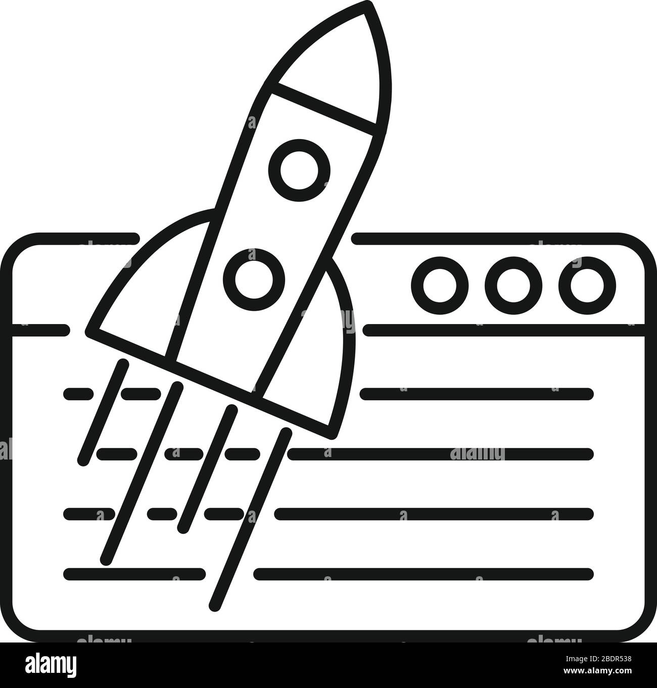 Startup web page icon Outline startup web page vector icon for web Startup web page icon Outline startup web page vector icon for web