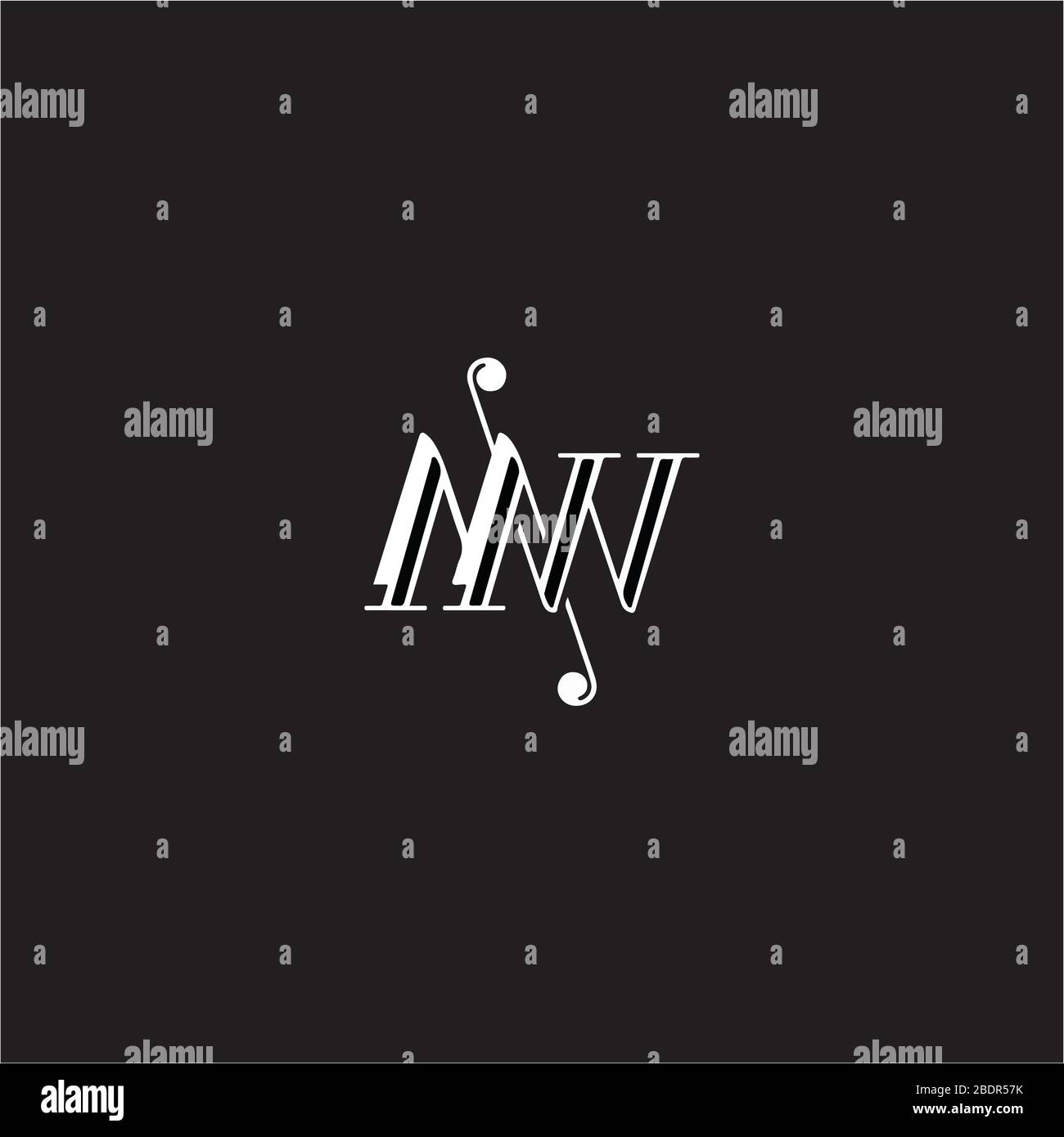 Initial letter mw logo or wm logo vector design template Stock Vector