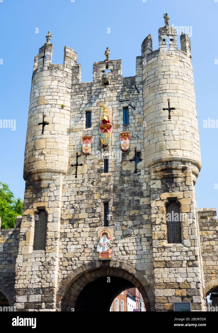 Micklegate Bar, York city wall, York, England. UK Stock Photo Alamy