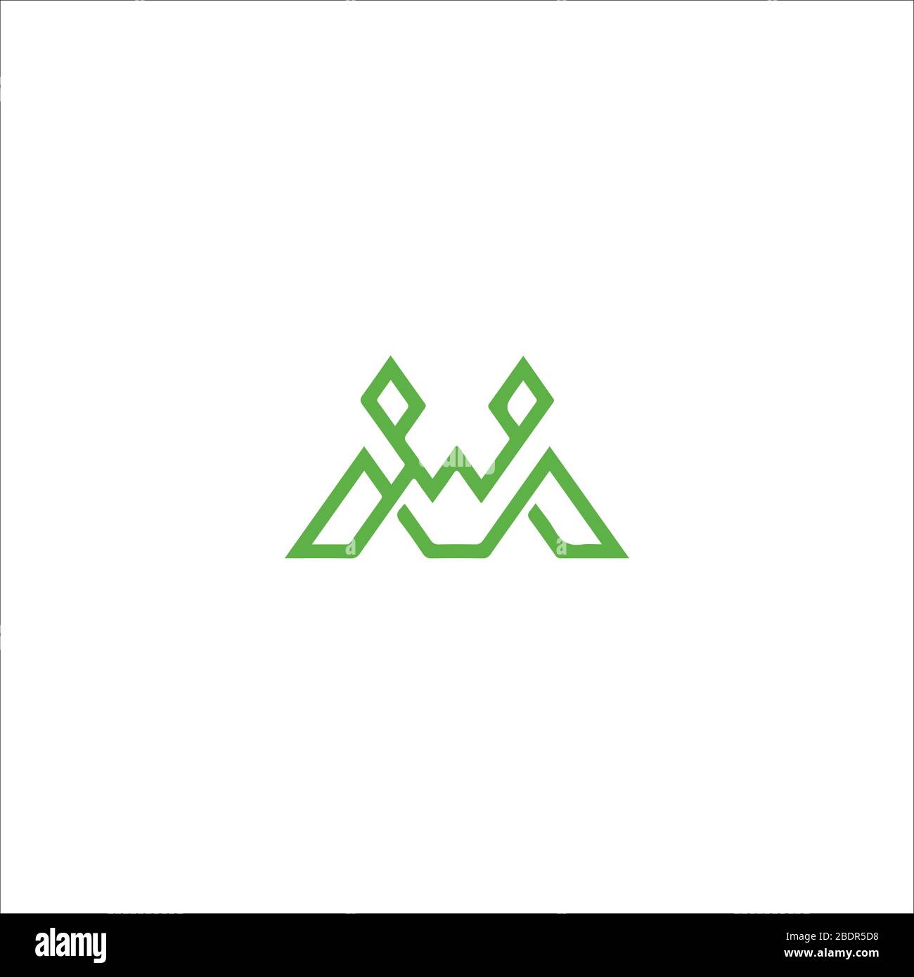 Initial letter mw logo or wm logo vector design template Stock Vector