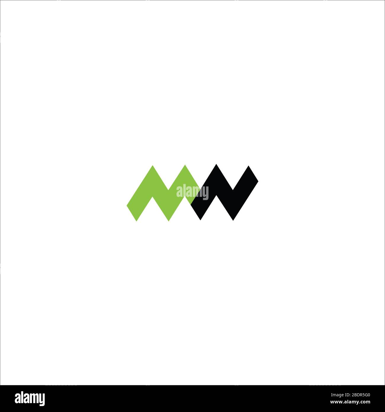Initial letter mw logo or wm logo vector design template Stock Vector