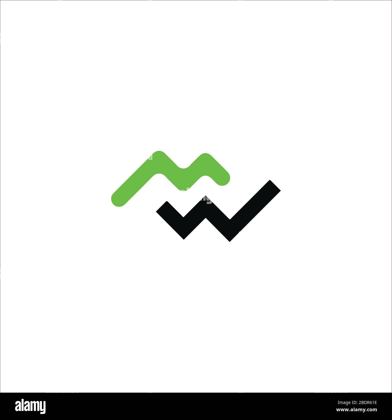 Initial letter mw logo or wm logo vector design template Stock Vector