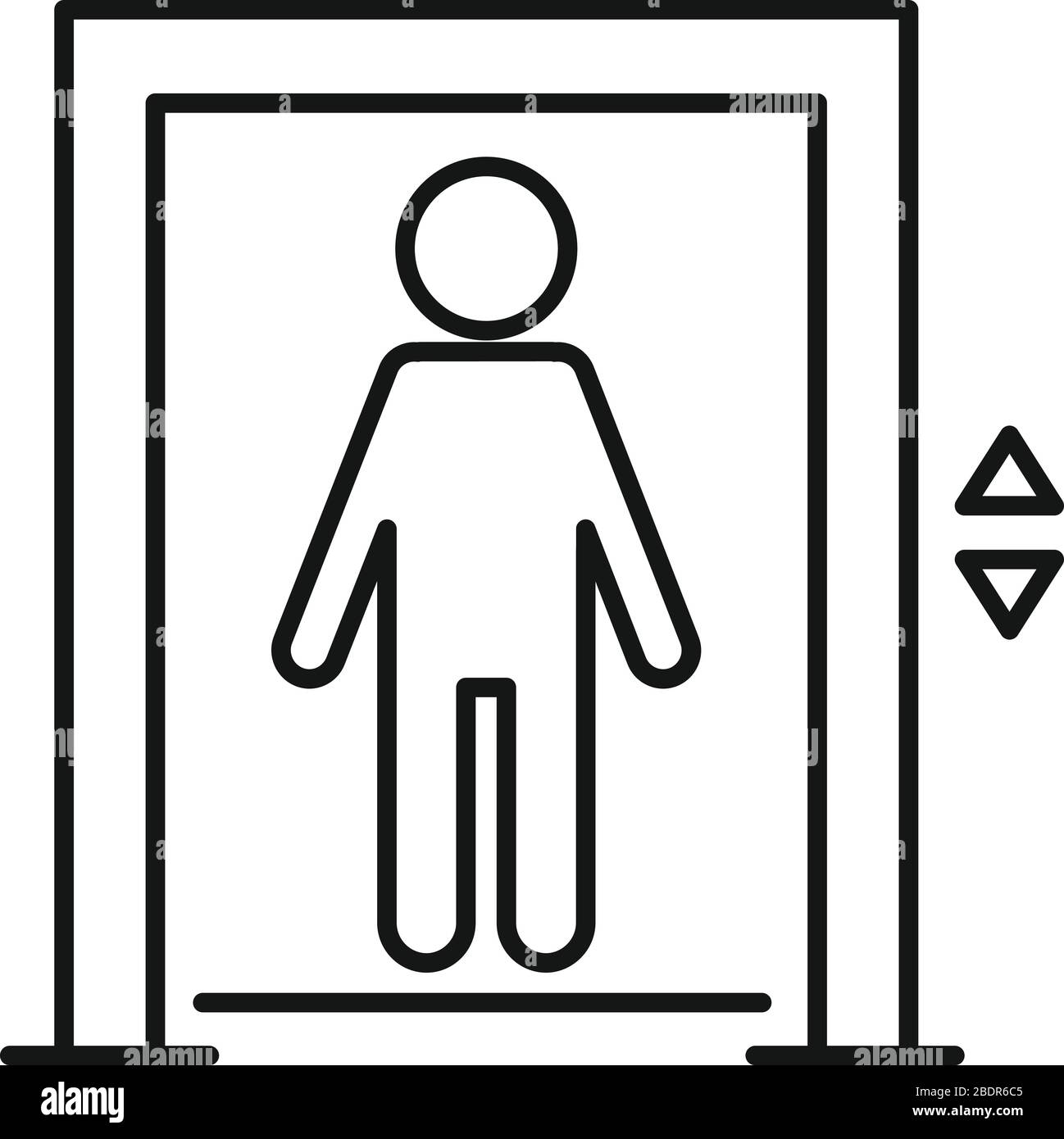 Kid elevator icon. Outline kid elevator vector icon for web design ...