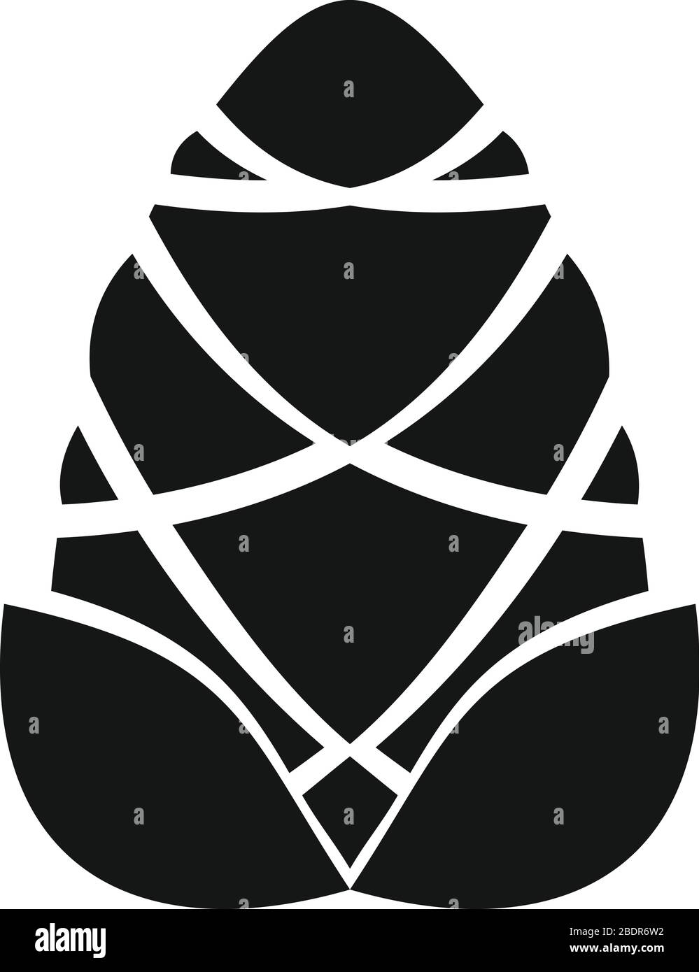 Branch pine cone icon. Simple illustration of branch pine cone vector ...
