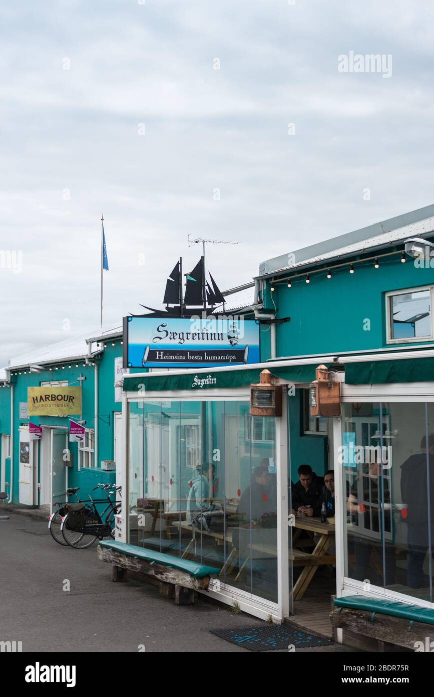 Seabaron seafood and lobstersoup restaurant in the harbour in Reykjavik, Iceland Stock Photo