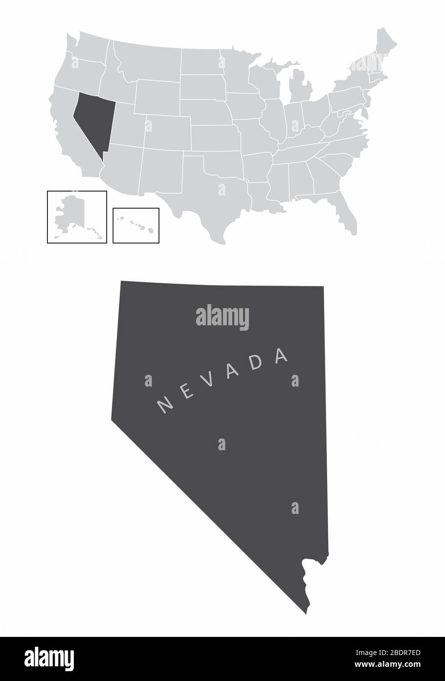 Nevada State map Stock Vector Image & Art - Alamy