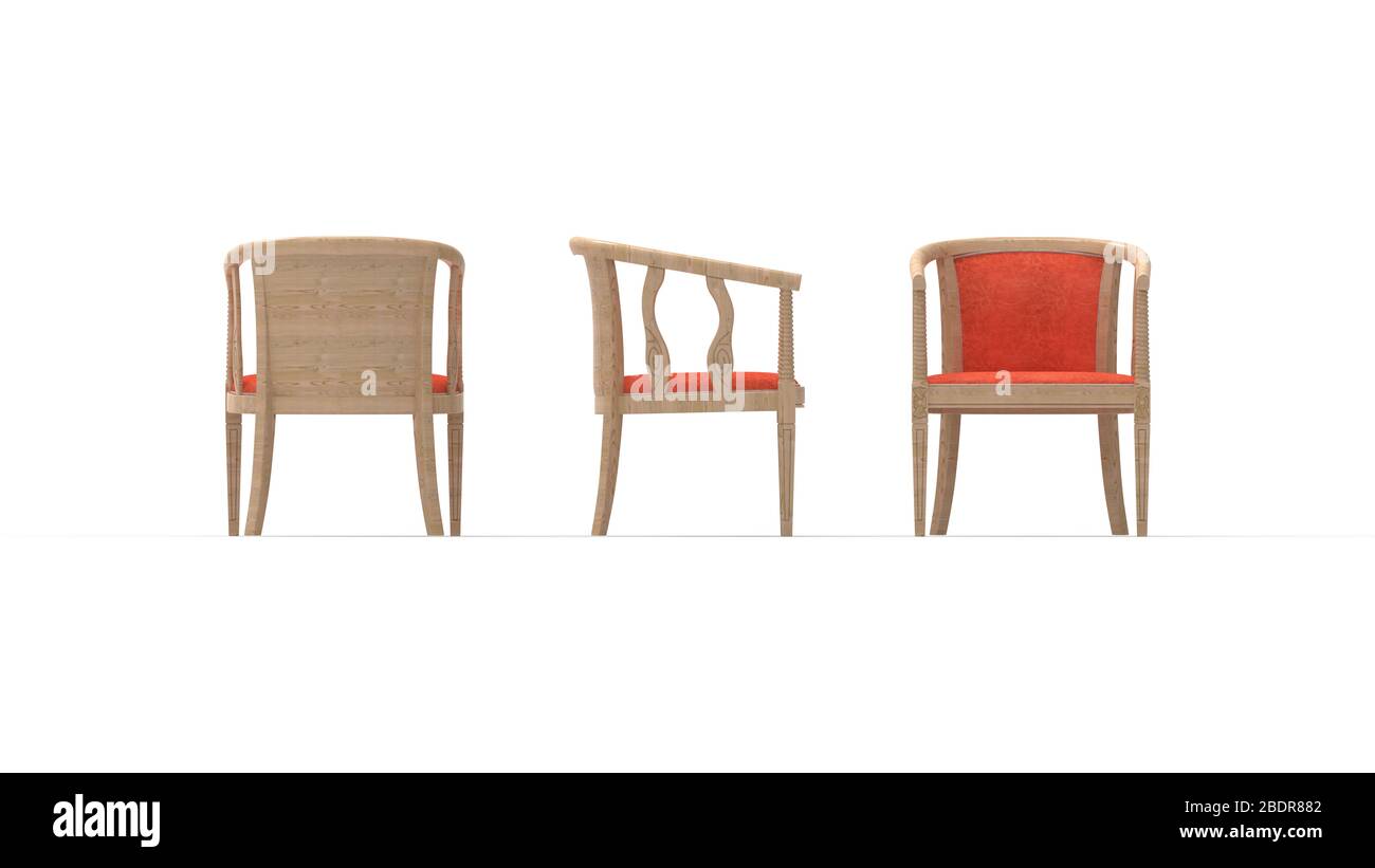 3D rendering of a interior arm chair cozy furniture house indoor