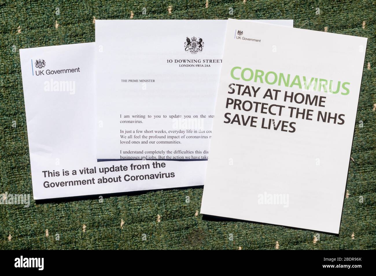 09 April 2020. Norfolk, UK.  A letter arrives from the UK government with an update about the Coronavirus pandemic. Credit: UrbanImages-News/Alamy Stock Photo