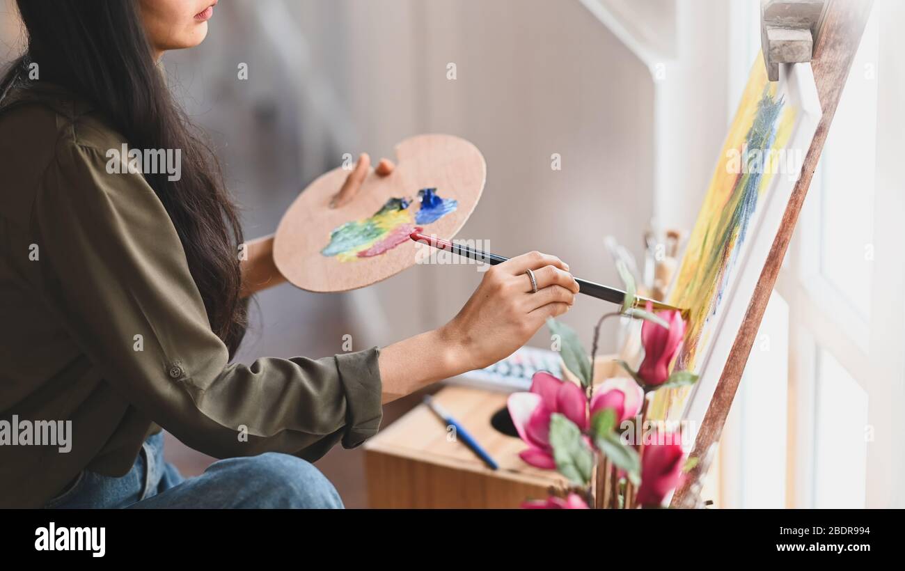 Brush and cheap canvas