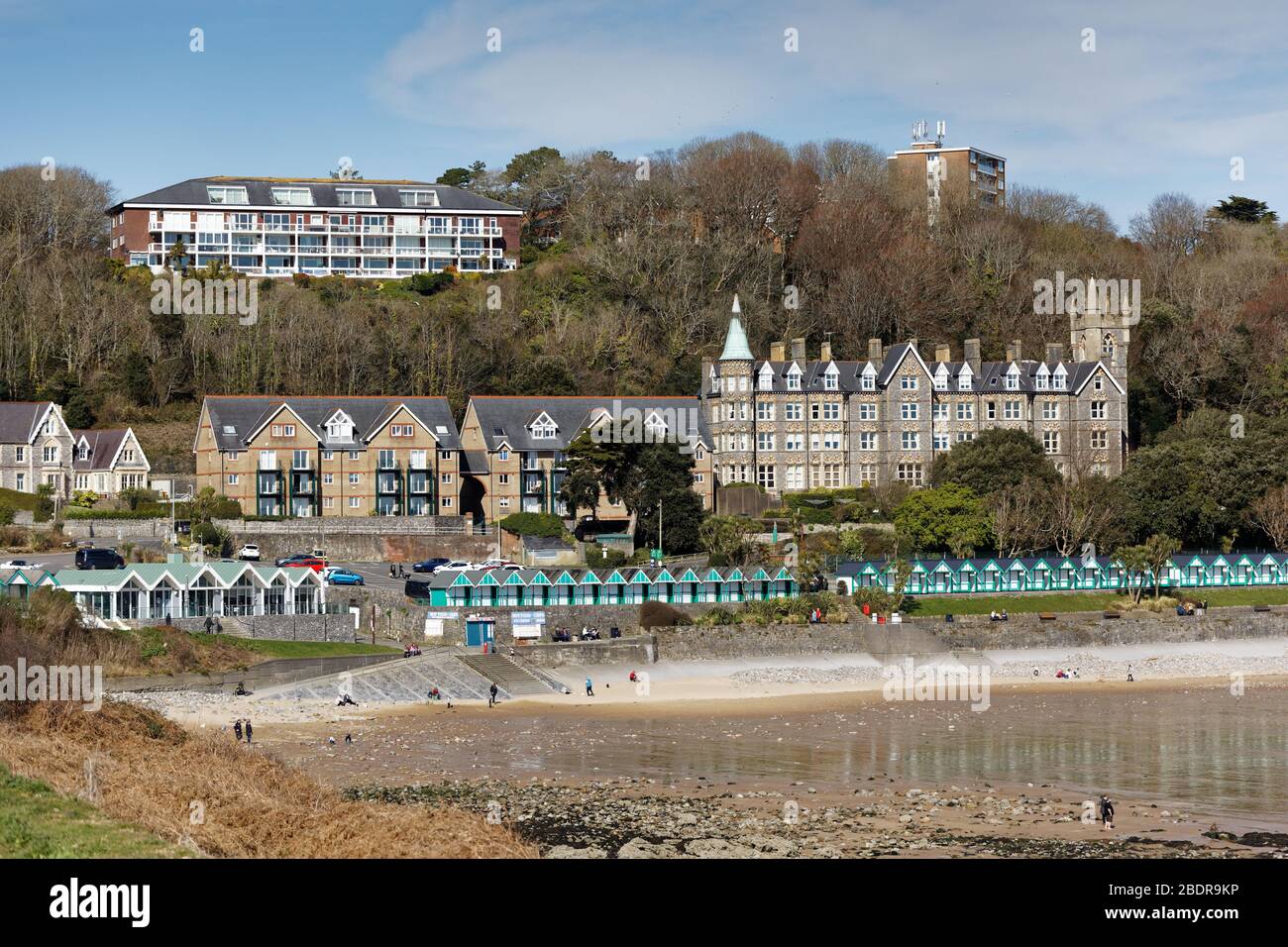 Pictured: Langland Bay near Swansea, Wales, UK. Sunday 22 March 2020 Stock Photo