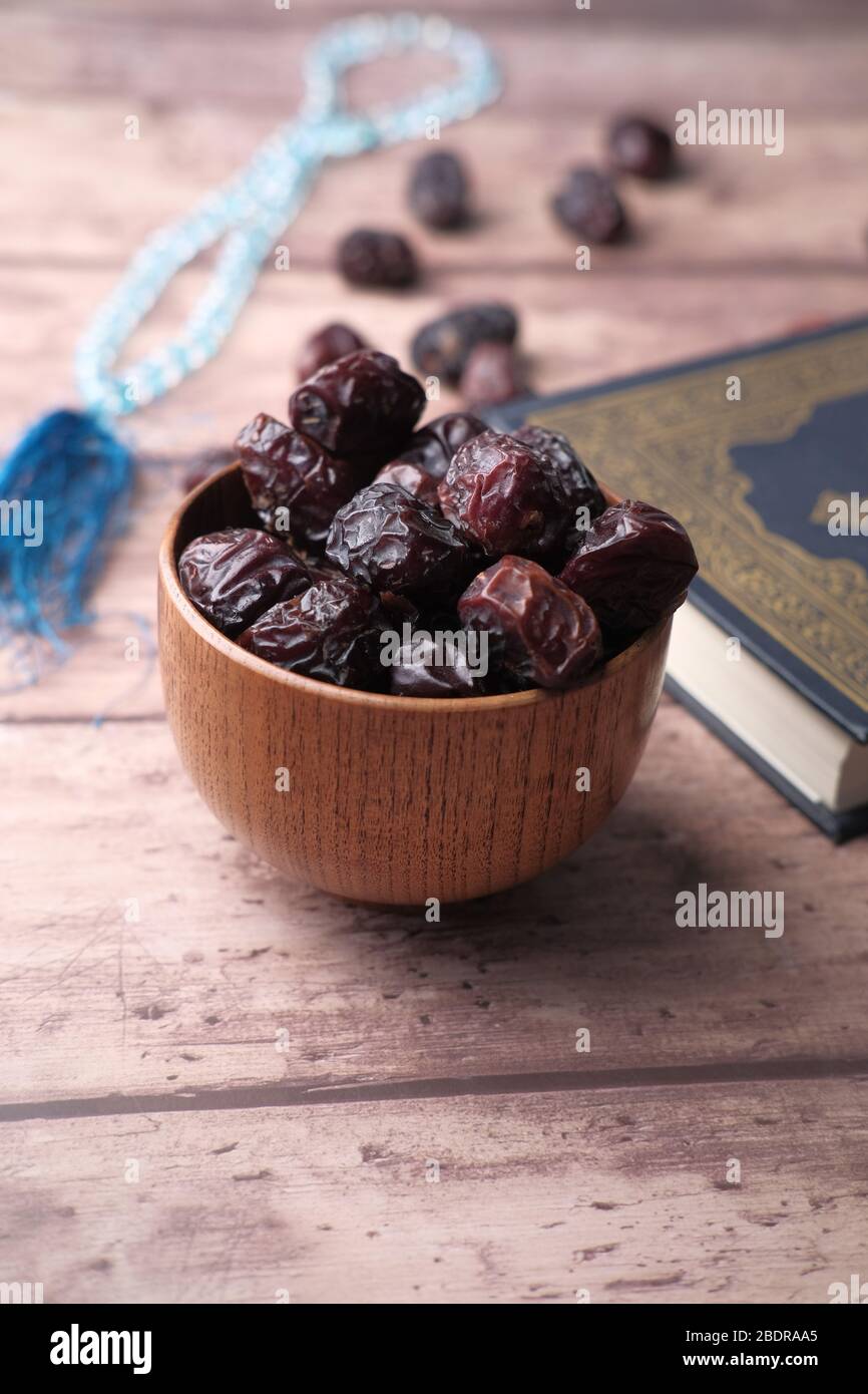 Close up of date fruit in a bowl  Stock Photo