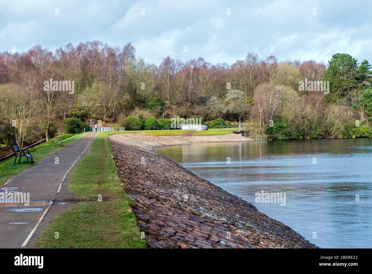 Milngavie reservoirs MSP visit, Scottish Water Stock Photo Alamy