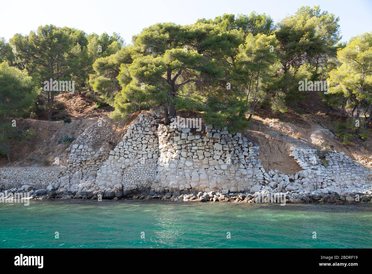 Embankment near the city of Cassis Bouches-du-Rhône, Southern France. Stock Photo