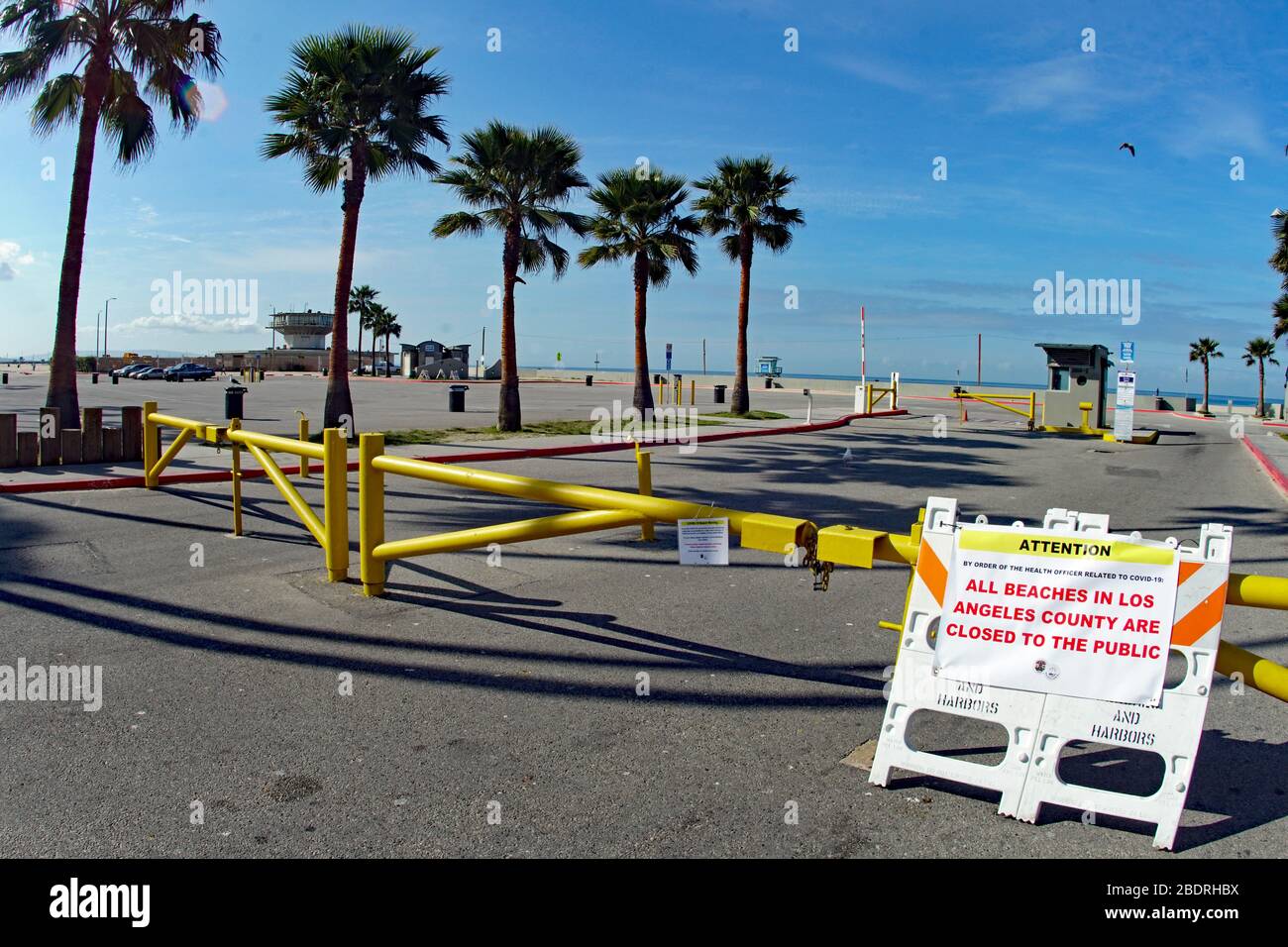 28th March 2020, Los Angeles, California,Venice Beach, Governor Newsom order Stay At Home, to curve the Covid 19 virus. Stock Photo